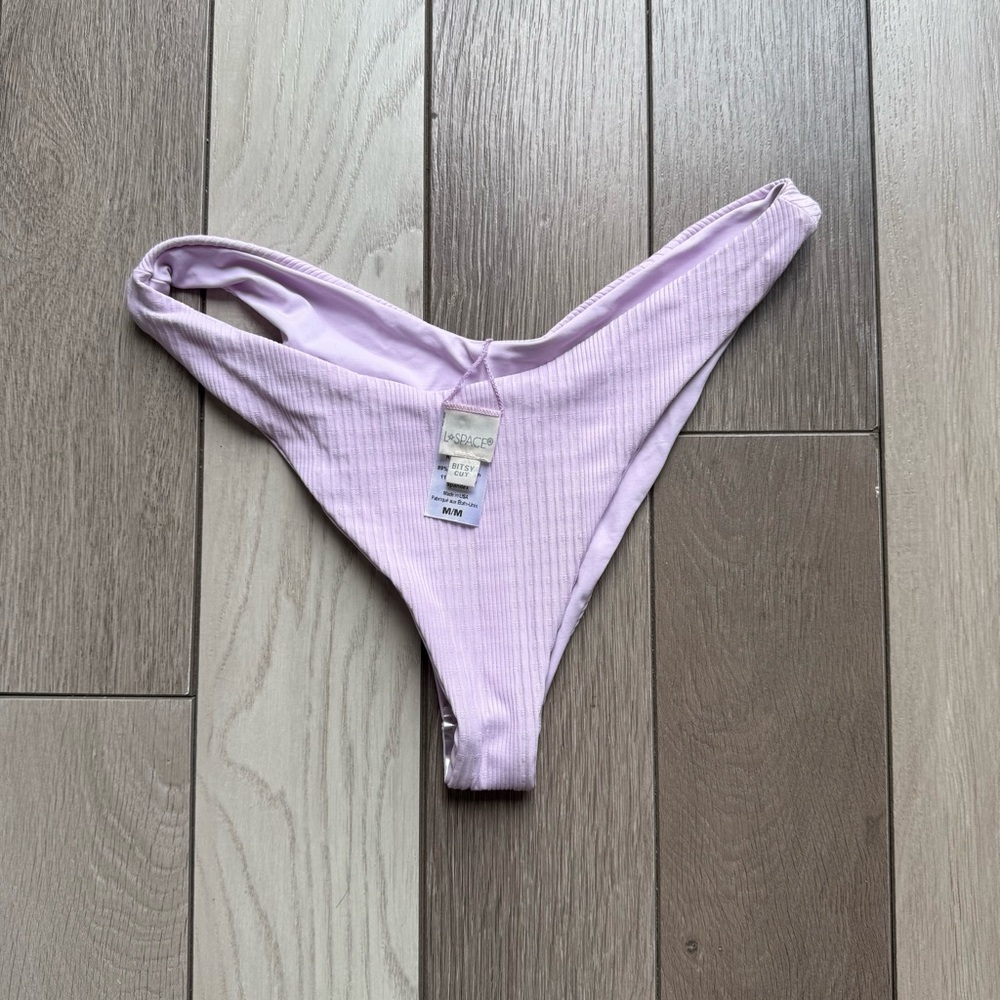 L*Space Lilac Ribbed Bikini Bottom